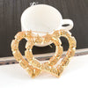 Wholesale Exaggerated Golden Geometric Alloy Hiphop Street Dance Earrings For Women With Electroplating