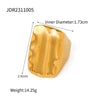 Wholesale Exaggerated High Grade Golden Pearl Ring And Titanium Steel Bracelet In Geometric Style Made Of Stainless Steel With Electroplating