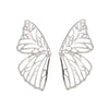 Wholesale Exaggerated Hollow Butterfly Wings Alloy Earrings Electroplated Women's Trendy Fan Creative