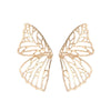 Wholesale Exaggerated Hollow Butterfly Wings Alloy Earrings Electroplated Women's Trendy Fan Creative