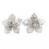 Wholesale Exaggerated Iron Dripping Oil Flower Earrings For Women With Electroplating