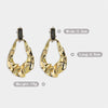 Wholesale Exaggerated Irregular Pleated Geometric Electroplated Copper Earrings For Women