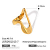 Wholesale Exaggerated Irregular Stainless Steel Ring With Geometric Design And Electroplating For Unisex