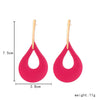 Wholesale Exaggerated Metal Drop Shaped Hollow Earrings With Paint And Geometric Design Electroplated For Women