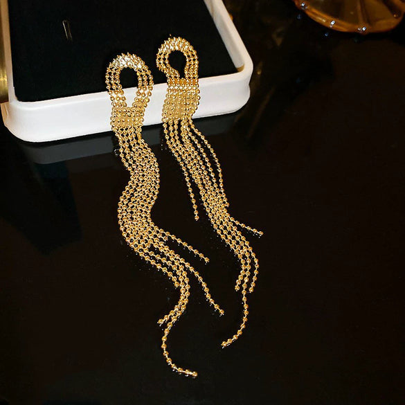 Wholesale Exaggerated Metal Earrings With Flower Pattern Retro Personality Electroplated