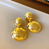 Wholesale Exaggerated Metal Earrings With Flower Pattern Retro Personality Electroplated