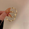 Wholesale Exaggerated Metal Earrings With Flower Pattern Retro Personality Electroplated