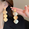 Wholesale Exaggerated Metal Earrings With Flower Pattern Retro Personality Electroplated