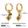 Wholesale Exaggerated Niche Titanium Steel Earrings With Geometric Design And Electroplating For Women