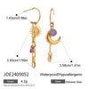 Wholesale Exaggerated Niche Titanium Steel Earrings With Geometric Design And Electroplating For Women