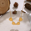 Wholesale Exaggerated Personality Old Money Style 18K Real Gold Plated Stainless Steel Heart Pendant Necklace With O Word Chain For Women