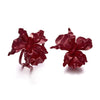 Wholesale Exaggerated Retro Red Flower Alloy Electroplated Bracelet And Ring Set Jewelry Accessories