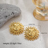 Wholesale Exaggerated Retro Zinc Alloy Earrings With Flower Love Starfish Bow Design 18K Gold Plated