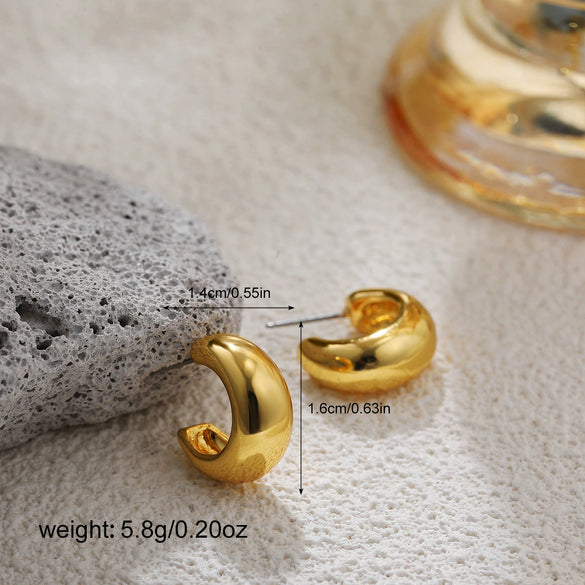 Wholesale Exaggerated Retro Zinc Alloy Earrings With Flower Love Starfish Bow Design 18K Gold Plated