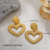 Wholesale Exaggerated Retro Zinc Alloy Earrings With Flower Love Starfish Bow Design 18K Gold Plated
