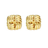 Wholesale Exaggerated Square Alloy Earrings With Geometric Texture And Electroplating For Women