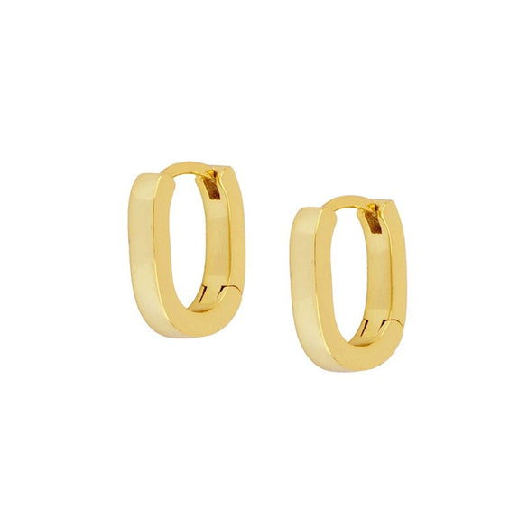Wholesale Exaggerated Stacked Earrings Copper Plated With Real Gold Geometric Electroplated For Women