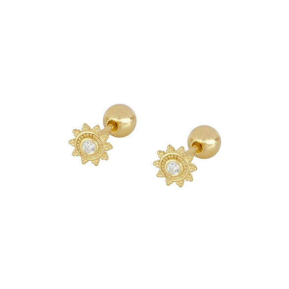 Wholesale Exaggerated Stacked Earrings Copper Plated With Real Gold Geometric Electroplated For Women