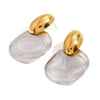 Wholesale Exaggerated Stainless Steel Earrings With Geometric Design And Electroplating For Women