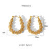 Wholesale Exaggerated Stainless Steel Earrings With Geometric Design 18K Gold Plated By Vacuum Real Gold Electroplating In Pvd Furnace For Women