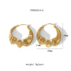 Wholesale Exaggerated Stainless Steel Earrings With Geometric Design 18K Gold Plated By Vacuum Real Gold Electroplating In Pvd Furnace For Women