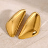 Wholesale Exaggerated Stainless Steel Women's Earrings With Geometric Style And Electroplating Design