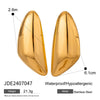 Wholesale Exaggerated Stainless Steel Women's Earrings With Geometric Style And Electroplating Design