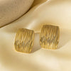 Wholesale Exaggerated Stylish Electroplated Geometric Titanium Steel Earrings For Women