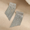 Wholesale Exaggerated Tassel Chain Earrings Stainless Steel Geometric Fashion Ol Style With Electroplating For Women