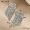 Wholesale Exaggerated Tassel Chain Earrings Stainless Steel Geometric Fashion Ol Style With Electroplating For Women
