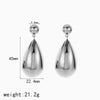 Wholesale Exaggerated Water Drop Shape Stainless Steel Electroplated Women's Earrings