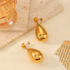 Wholesale Exaggerated Water Drop Shape Stainless Steel Electroplated Women's Earrings
