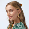 Wholesale Exaggerated Water Drop Shape Stainless Steel Electroplated Women's Earrings