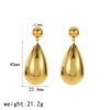 Wholesale Exaggerated Water Drop Shape Stainless Steel Electroplated Women's Earrings