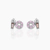 Wholesale Exquisite Earrings Fruit Burger Series Brass Inlaid Zircon Real Gold Plated Geometric Style For Women