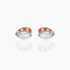 Wholesale Exquisite Earrings Fruit Burger Series Brass Inlaid Zircon Real Gold Plated Geometric Style For Women