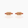 Wholesale Exquisite Earrings Fruit Burger Series Brass Inlaid Zircon Real Gold Plated Geometric Style For Women