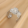 Wholesale Exquisite Exaggerate Style Irregular Leaf Ocean Wide Open Bracelet Stainless Steel Jewelry With Electroplating