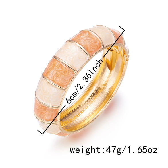 Wholesale Exquisite Fashionable Spliced Enamel Alloy Drip Oil Bracelet Creative Retro Irregular Mixandmatch Jewelry Accessories