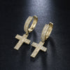 Wholesale Exquisite Retro Geometric Style Copper Zircon Earrings For Unisex