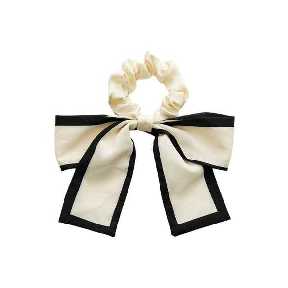 Wholesale Fabric Bow Hair Band Women's High Elasticity Seiko Hair Tie Rope Ponytail Ribbon Headdress
