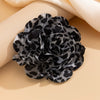 Wholesale Fabric Exaggerated Flower Pattern Duckbill Clip Pin Brooch With Electroplating