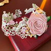 Wholesale Fabric Flower Pearl Diamond Women's Necklace With Sweet Design And Electroplating