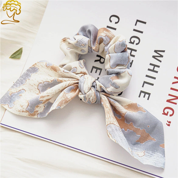Wholesale Fabric Hair Ring Headwear With Retro Tiedye Color And Rabbit Ears Design Women's Style Seiko Crafted