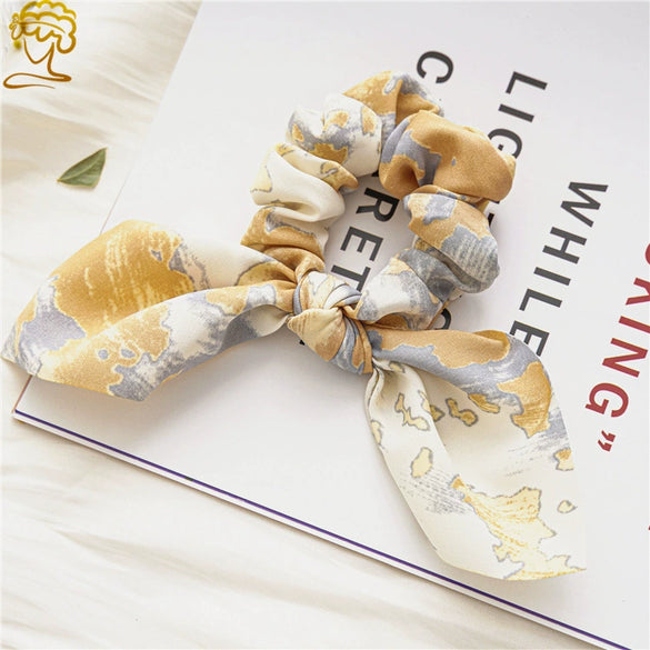 Wholesale Fabric Hair Ring Headwear With Retro Tiedye Color And Rabbit Ears Design Women's Style Seiko Crafted