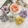 Wholesale Fabric Hair Rings With Plaid Pattern For Female High Elasticity Seiko Treatment