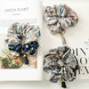 Wholesale Fabric Handmade Elastic Hair Ring With Tassel Hanging Ribbon In Retro Style