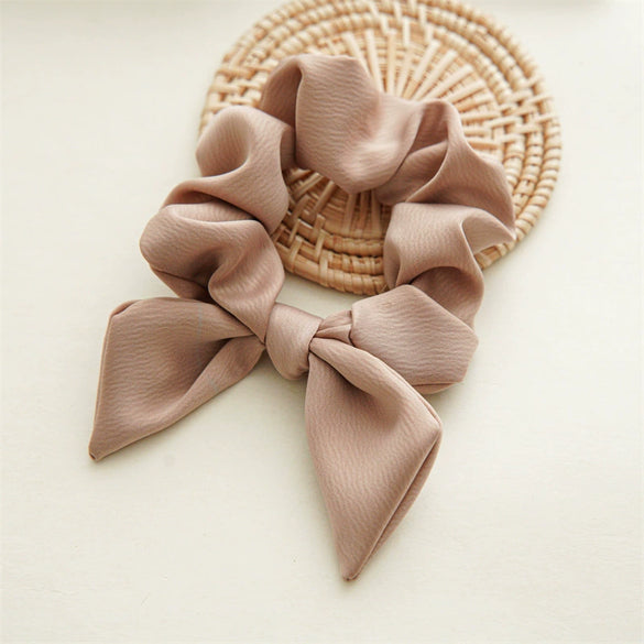 Wholesale Fabric Handmade Simple High Elasticity Bow Hair Ring For Women