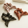 Wholesale Fabric Handmade Simple High Elasticity Bow Hair Ring For Women
