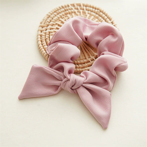 Wholesale Fabric Handmade Simple High Elasticity Bow Hair Ring For Women